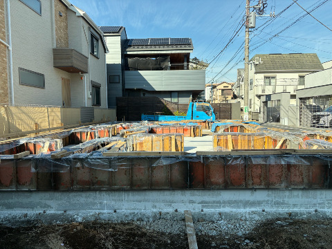 立上りコンクリート打設