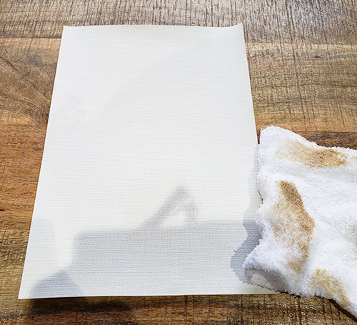 壁紙実験 乾いたコーヒーの汚れ 東京でデザイン住宅を建てるジェネシスのブログ